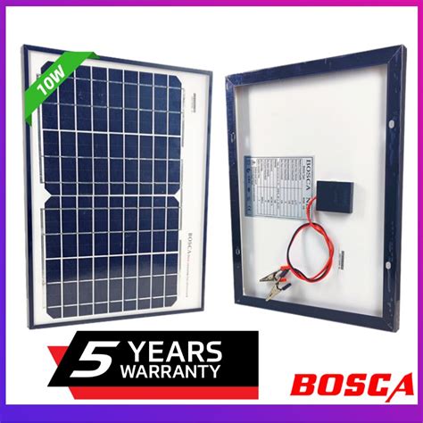 BOSCA 5 Year Warranty 10W Solar Panel Mono 10 Watt 12 Volt Pv Solar