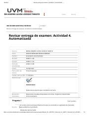 Revisar Entrega De Examen Actividad Automatizada Pdf