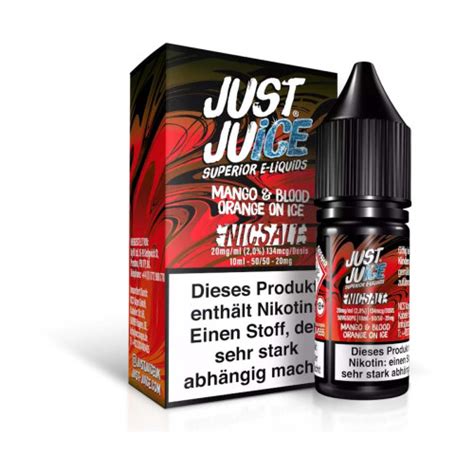 Mango Blood Orange On Ice 10ml 20mg NicSalt Liquid By Just Juice