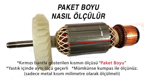 Bosch GWS 20 180 Yastık Stator Field 60mm Paket Boyu Karakoy