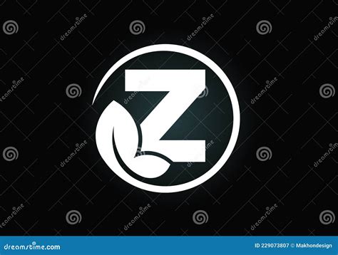 Initial Z Monogram Alphabet With Leaf Eco Friendly Logo Concept Font