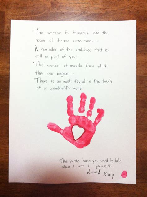 Grandparents Day Handprint Poem Printable - Printable Word Searches