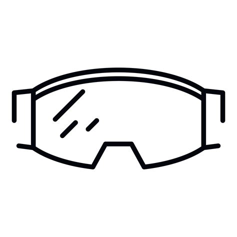 Ski Goggles Icon Outline Style 15180099 Vector Art At Vecteezy