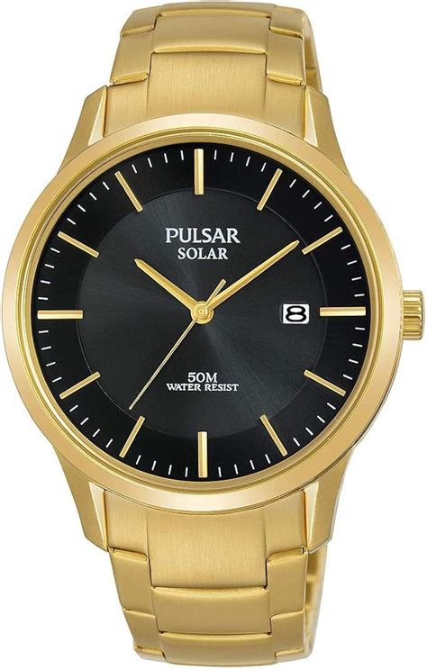 Pulsar Solar Herren Uhr Edelstahl Mit Metallband Px X Amazon De