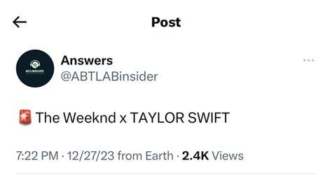 The Weeknd X Taylor Swift!? : r/TheWeeknd