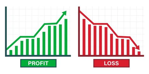 Premium Vector | Financial profit and loss graph charts