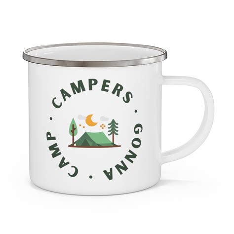 Campers Gonna Camp Enamel Camp Cup Flannel Flame