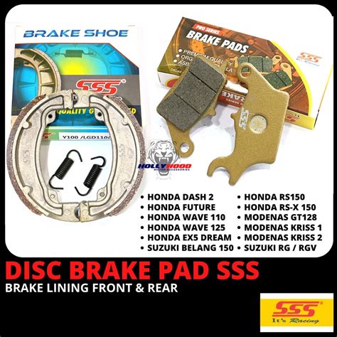 Disc Brake Pad Brake Lining Front Rear For Honda Rs Rsx Wave Ex