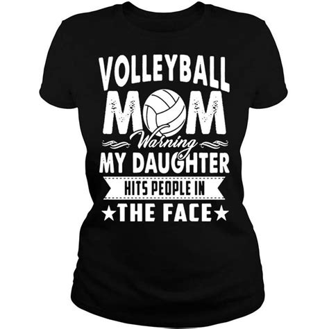 Volleyball Mom Warning Funny T Shirt For Women Volleyball Mom