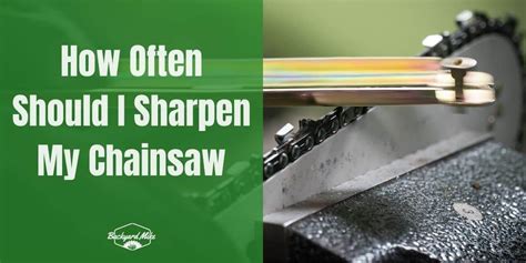 How Often Should I Sharpen My Chainsaw Backyard Mike