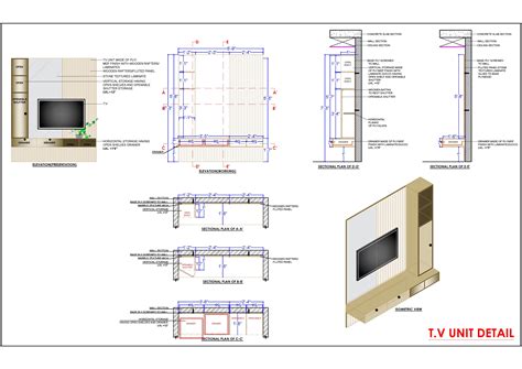 tv unit detail dwg drawing wwwplanndesignprocom modern tv units