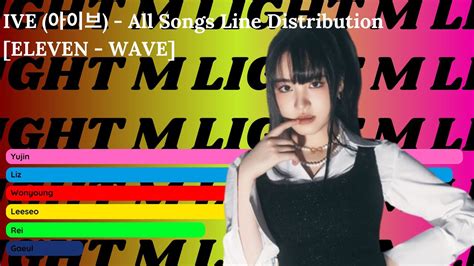 IVE 아이브 All Songs Line Distribution ELEVEN WAVE YouTube