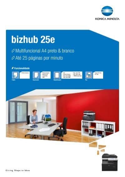 Ficha TÃcnica bizhub 25e PDF Konica Minolta