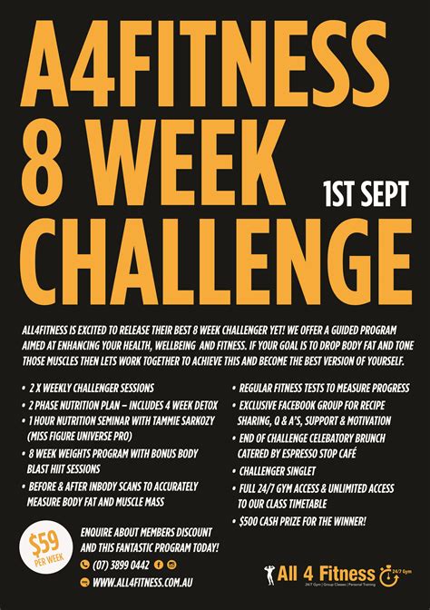 8 Week Challenge 26th Of January 2019 All 4 Fitness