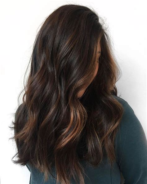 Very Subtle Caramel Balayage Chocolate Brown Hair Color Chocolate