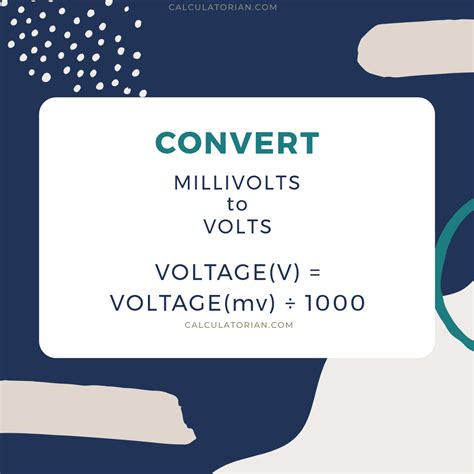 Convert From Millivolts To Volts