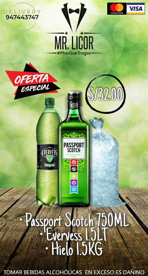 Passport Scotch Ml Evervess L Hielo Kg Disfruta De