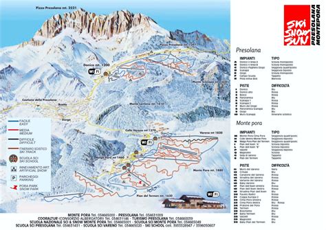 Cartina Piste Sci Presolana Skimap Presolana Dove Sciare