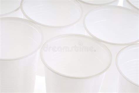 Plastic Coffee Cups On White Background Stock Photo Image Of Closeup