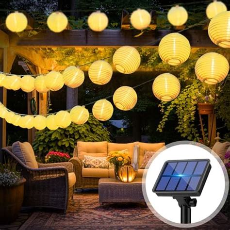 btfarm Solar Lichterkette Aussen Lampions 18M 40LED Lampion Außen