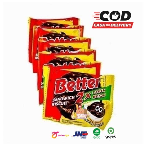 Jual JSO Biskuit Better Bigger Sandwich Biscuit 27gr Isi 10 Pack