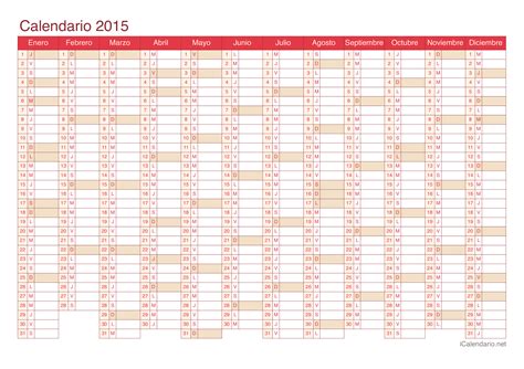 Calendario 2015 Para Imprimir