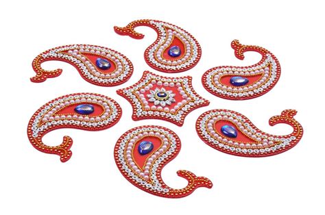 Buy Sanyal Hand Made Designer Decorative Acrylic Rangoli With Jewel