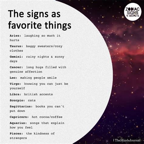 The Zodiac Signs As Favorite Things - Zodiac Memes | Zodiac signs, Zodiac signs horoscope ...