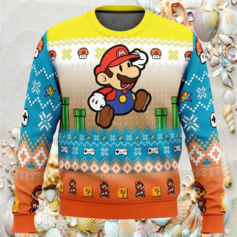 Mario Adventure Of Super Mario Bros Ugly Christmas Sweater Nouvette