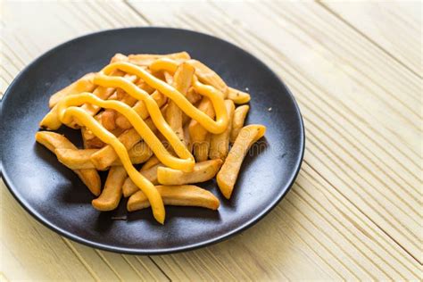 French fries with cheese stock photo. Image of golden - 120015138