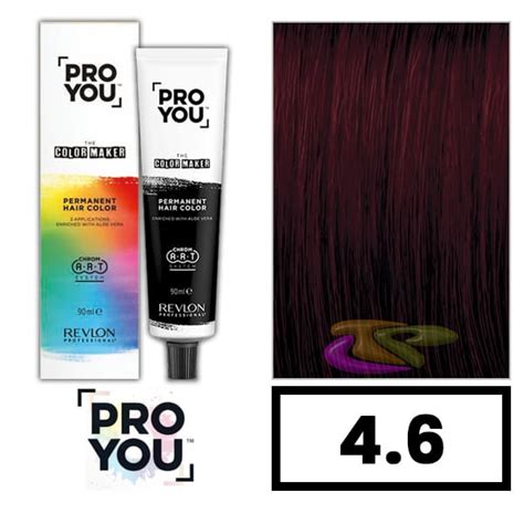 Tinte The Color Maker 4 6 Castaño Medio Rojizo 90 Ml Revlon Proyou 4 50