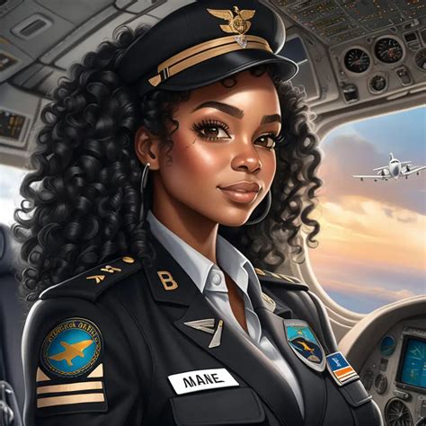 Empowered Black Female Pilot in Action | MUSE AI