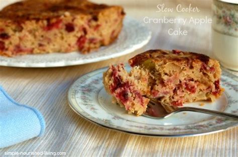 Slow Cooker Cranberry Apple Cake Weight Watchers Friendly Recipes