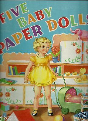 Five Baby Paper Dolls Original Uncut Whitman Antique Price