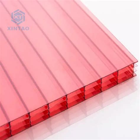 Coloured Twin Wall 4mm Hot Sale PC Hollow Sheet Customized