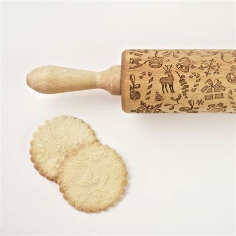 Christmas Embossing Rolling Pin By Boon Homeware Notonthehighstreet