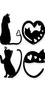 Amazon Nbeads Cat Metal Wall Art Decor Moon And Cat Black