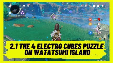 Genshin Impact 2 1 The 4 Electro Cubes Puzzle Solution On Watatsumi Island Unedited Youtube