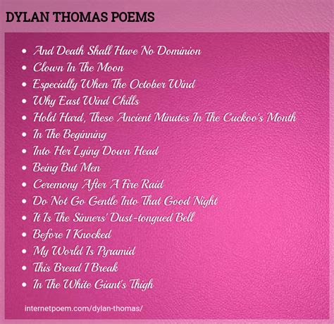 Dylan Thomas Death Poems