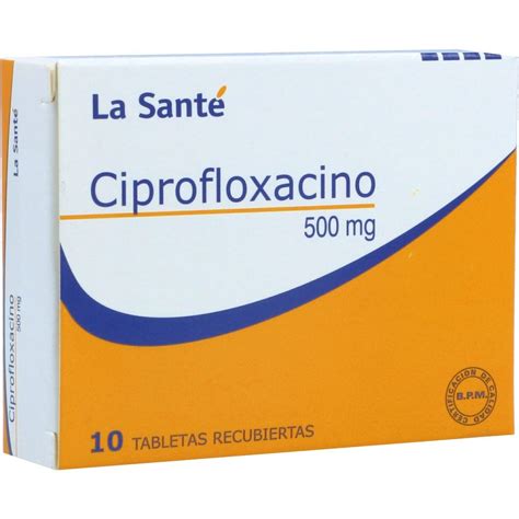 Ciprofloxacina Tabletas Recubiertas Mg Caja X