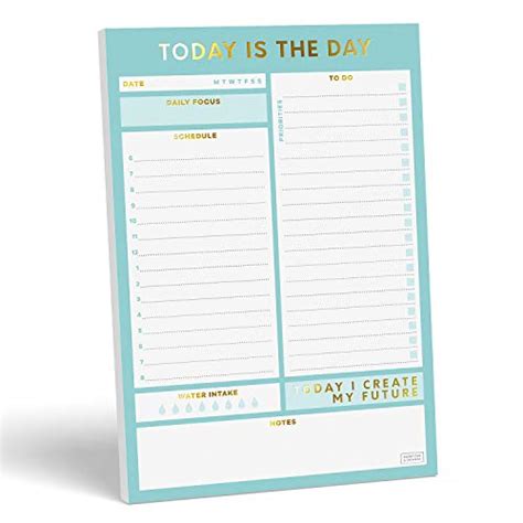 Sweetzer And Orange Today Is The Day Daily Planner Notepad Teal