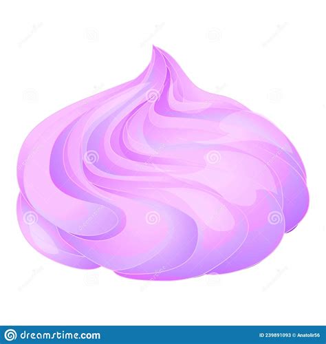 Bakery Meringue Icon Cartoon Vector Cream Cake Stock Vector