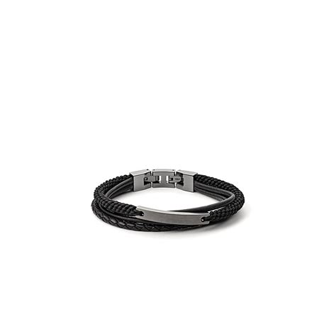 Bracelet Fossil En Cuir Marron Pour Homme