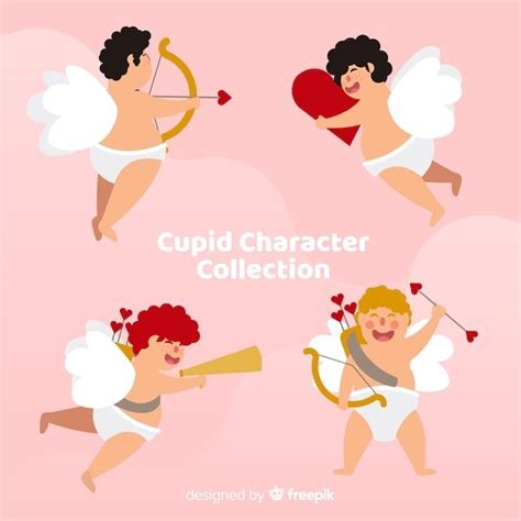 Colecci N De Personajes De Cupido En Dise O Plano Vector Gratis