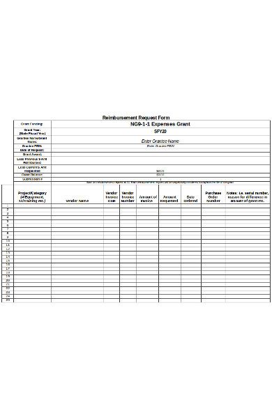 Free 9 Sample Request For Reimbursement Forms In Ms Word Pdf Excel