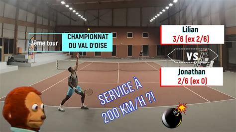 MON ADVERSAIRE SERT A 200 KM H 3 6 vs 2 6 3ème tour championnat