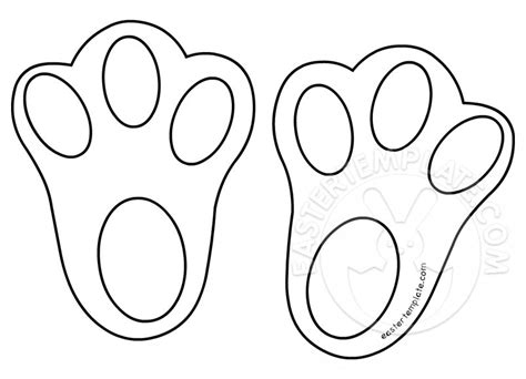 Bunny Feet Template Printable