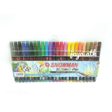 Jual Brushpen Set Warna Snowman Spidol Kaligrafi Spidol Kuas Cat Air