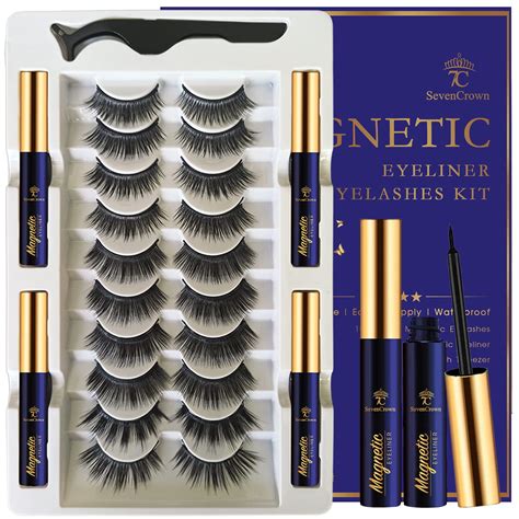 Amazon D Magnetic Eyelashes With Eyeliner Kit Sevencrown