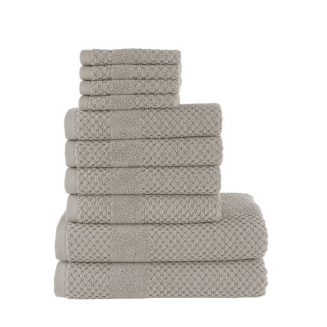 Alexis® Antimicrobial Honeycomb™ 10 Piece Towel Set White Alexis